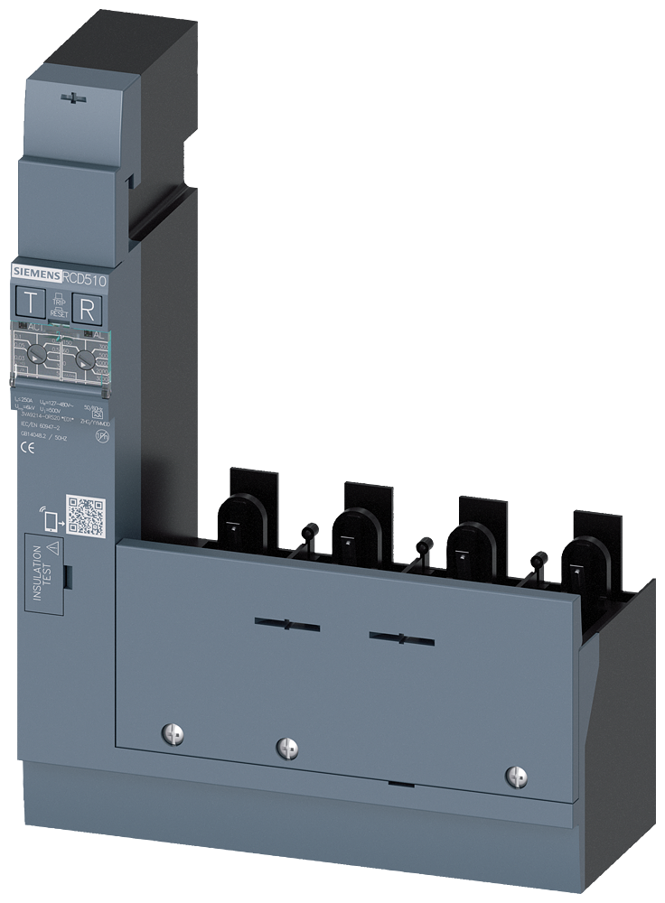 Siemens SENTRON 3VA9214-0RS20 — Residual-current device module (RCD510), 4-Pole, 3VA12