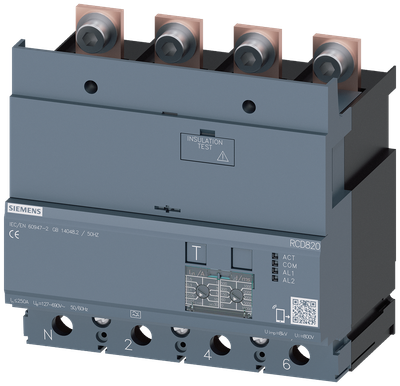 Siemens SENTRON 3VA9224-0RL30 — Residual-current device module (RCD820), 4-Pole, 3VA22