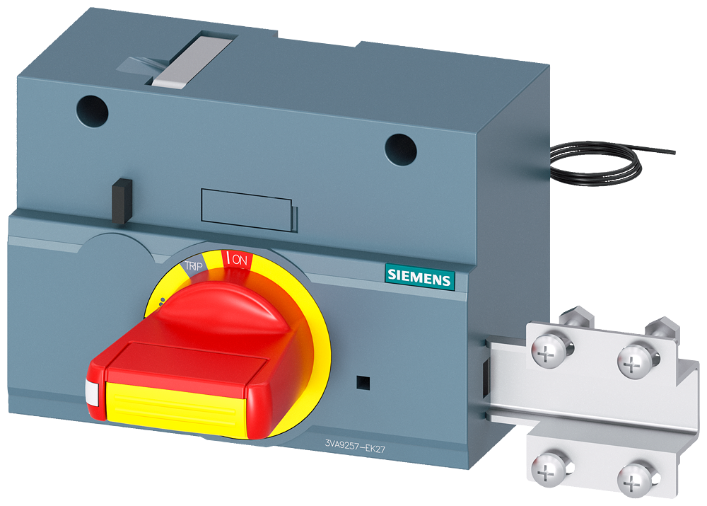 Siemens SENTRON 3VA9257-0EK27 — Front-mounted rotary operating mechanism (door-interlock), 3VA12