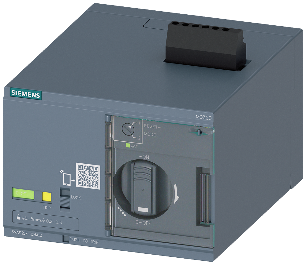 Siemens SENTRON 3VA9257-0HA20 — Motor operating mechanism (stored-energy), 110–230 V AC / 110–250 V DC, 3VA12
