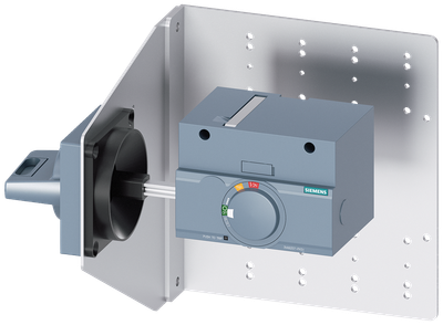 Siemens SENTRON 3VA9257-0PK51 — Side-wall rotary operating mechanism with coupling plate, 3VA12