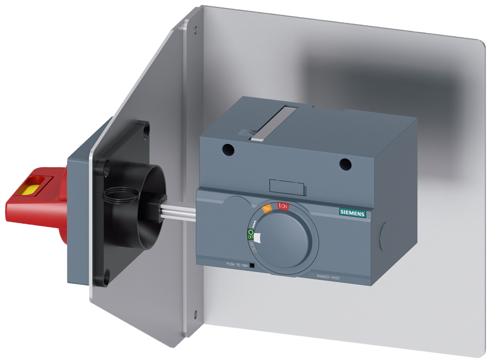 Siemens SENTRON 3VA9257-0PK57 — Side-wall rotary operating mechanism with coupling plate, 3VA12