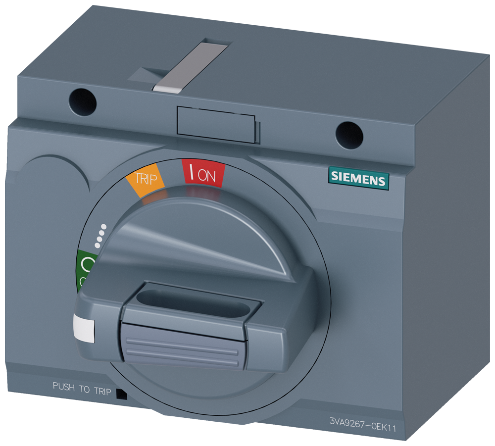 Siemens SENTRON 3VA9267-0EK11 — Front-mounted rotary operating mechanism, 3VA20 / 3VA21 / 3VA22