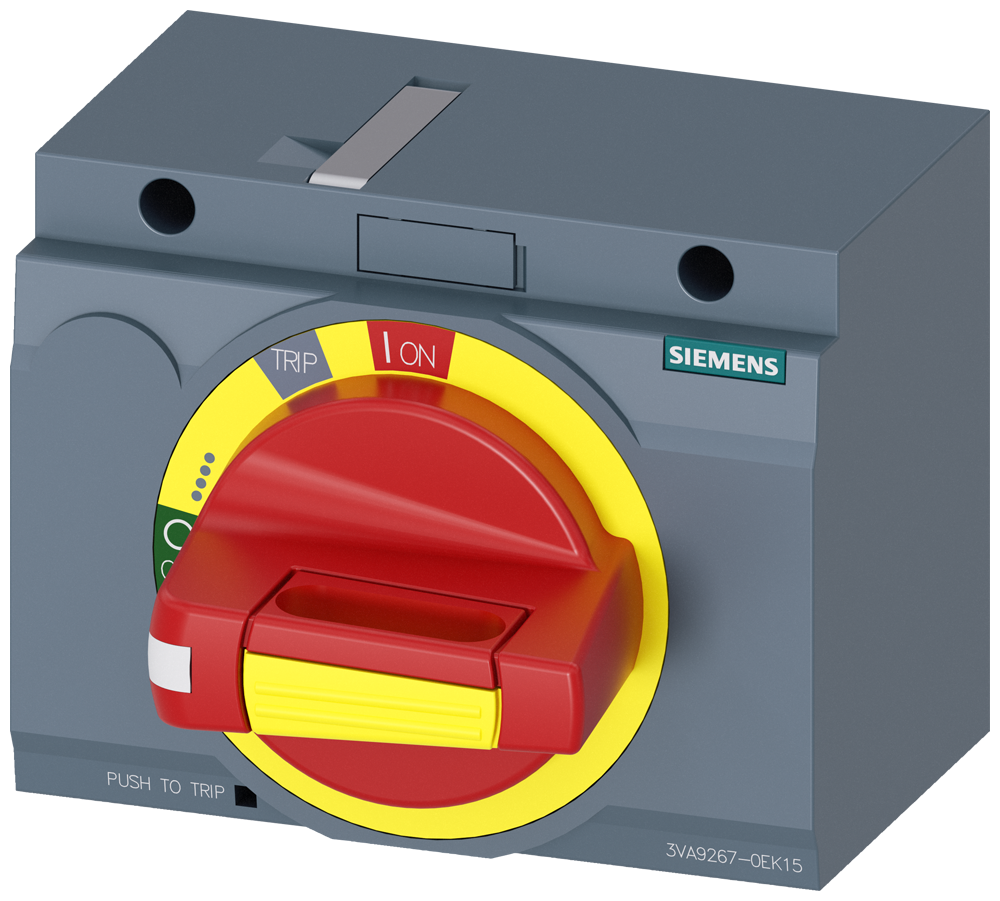 Siemens SENTRON 3VA9267-0EK15 — Front-mounted rotary operating mechanism, 3VA20 / 3VA21 / 3VA22
