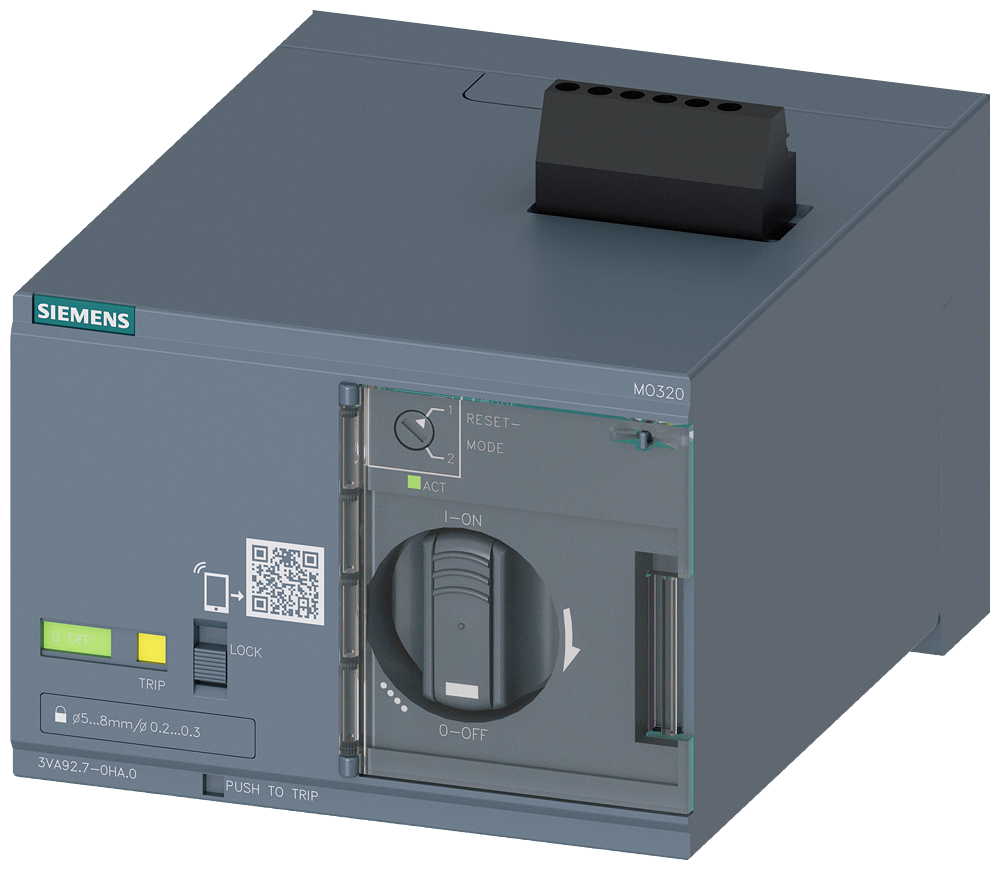 Siemens SENTRON 3VA9267-0HA10 — Motor operating mechanism (stored-energy, re-charging), 24–60 V DC, 3VA20 / 3VA21 / 3VA22