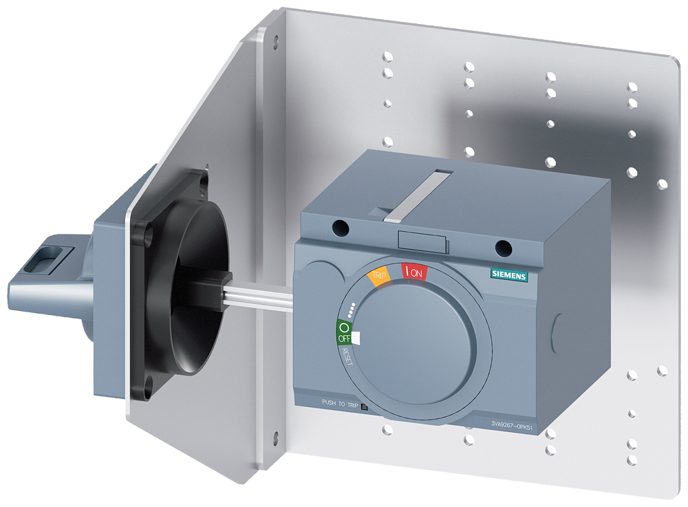 Siemens SENTRON 3VA9267-0PK51 — Side-wall rotary operating mechanism with coupling plate, 3VA20 / 3VA21 / 3VA22