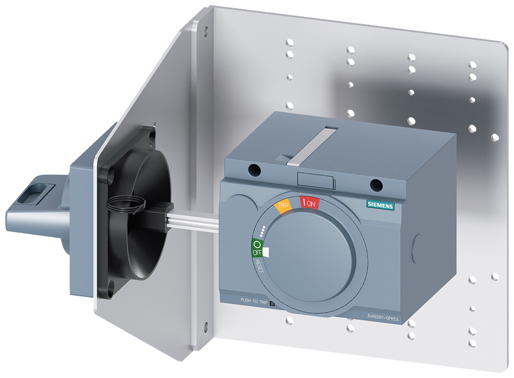 Siemens SENTRON 3VA9267-0PK53 — Side-wall rotary operating mechanism with coupling plate, 3VA20 / 3VA21 / 3VA22