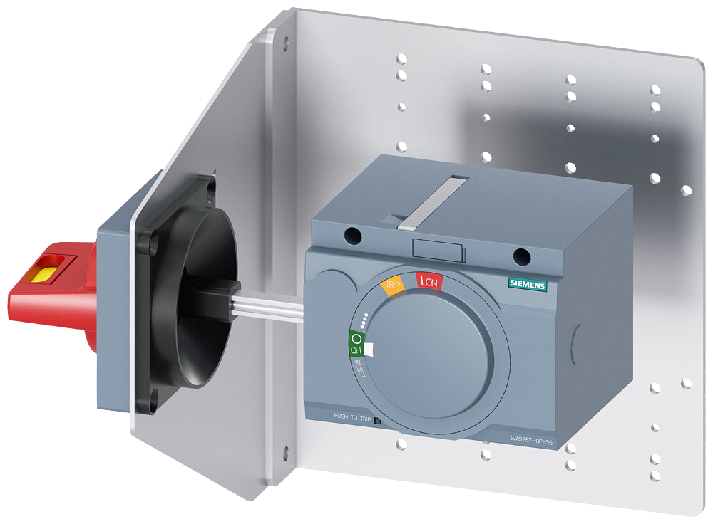 Siemens SENTRON 3VA9267-0PK55 — Side-wall rotary operating mechanism with coupling plate, 3VA20 / 3VA21 / 3VA22