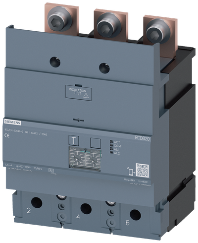 Siemens SENTRON 3VA9423-0RL30 — Residual-current device module (RCD820), 3-Pole, 3VA24