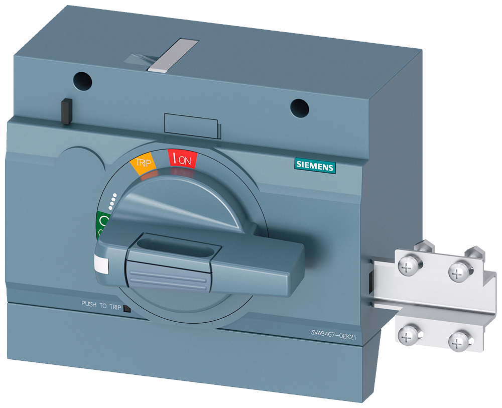 Siemens SENTRON 3VA9467-0EK21 — Front-mounted rotary operating mechanism (door-interlock), 3VA23 / 3VA24