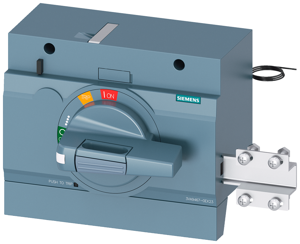 Siemens SENTRON 3VA9467-0EK23 — Front-mounted rotary operating mechanism (door-interlock), 3VA23 / 3VA24