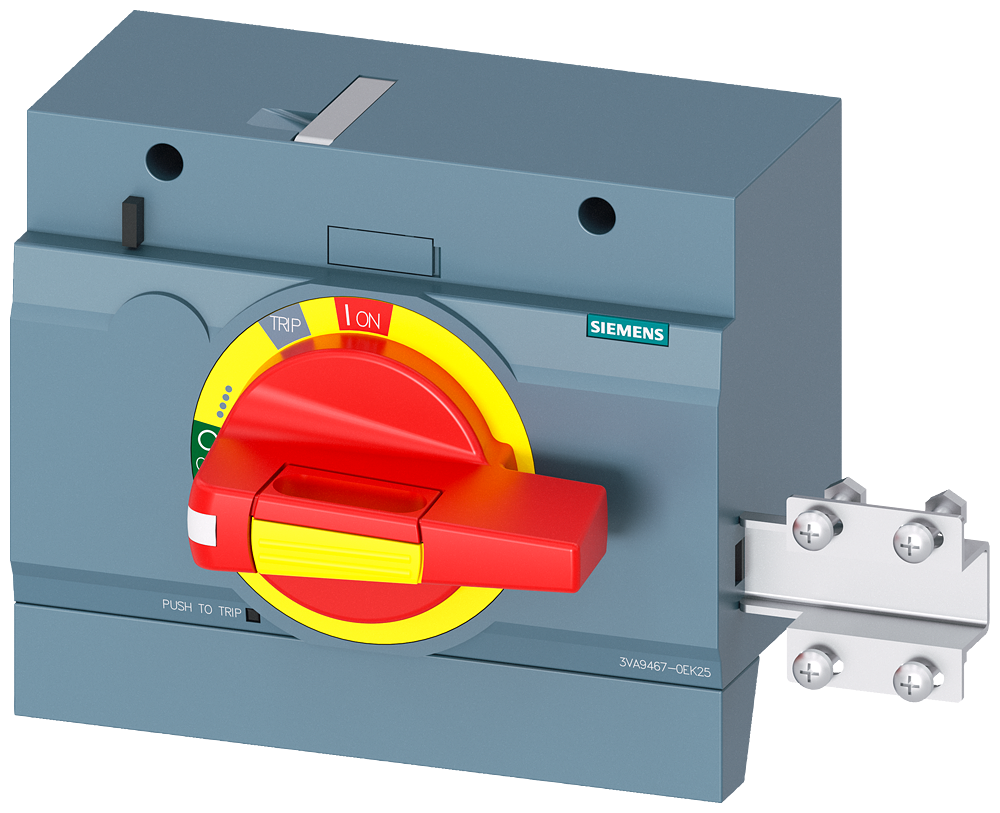 Siemens SENTRON 3VA9467-0EK25 — Front-mounted rotary operating mechanism (door-interlock), 3VA23 / 3VA24