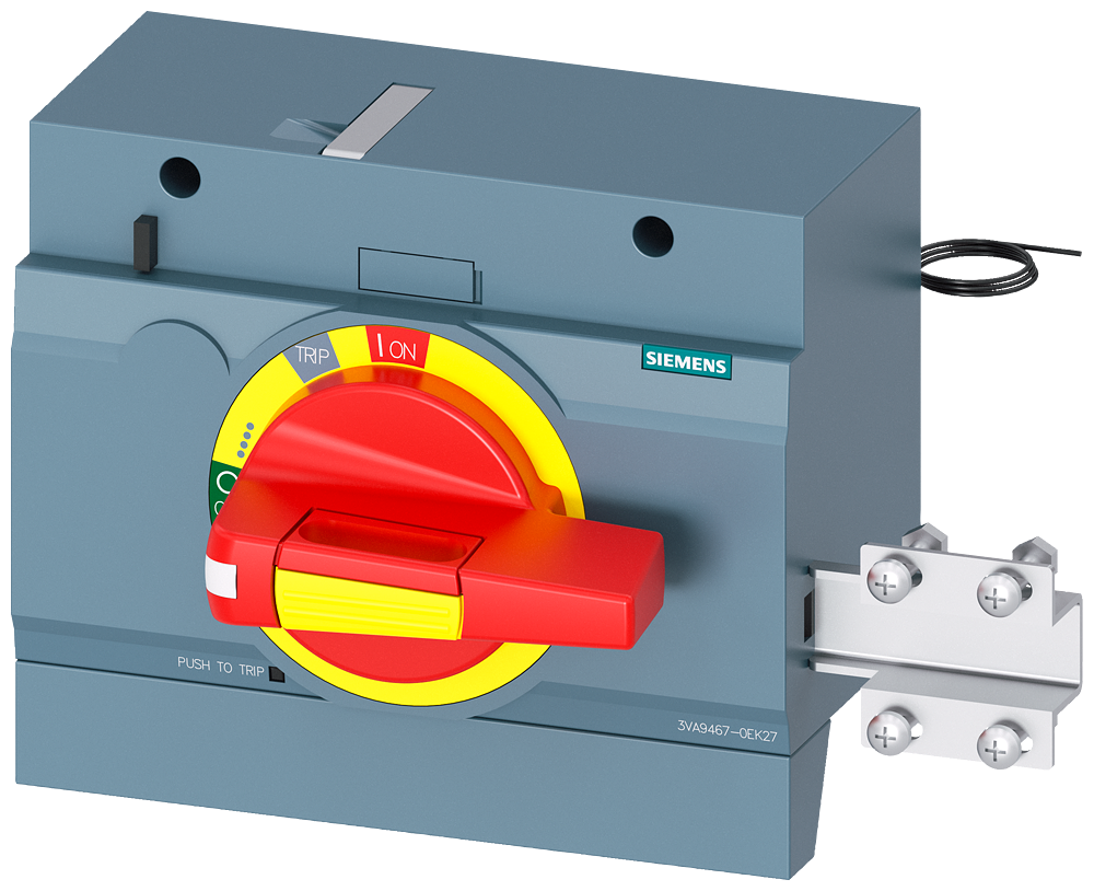 Siemens SENTRON 3VA9467-0EK27 — Front-mounted rotary operating mechanism (door-interlock), 3VA23 / 3VA24