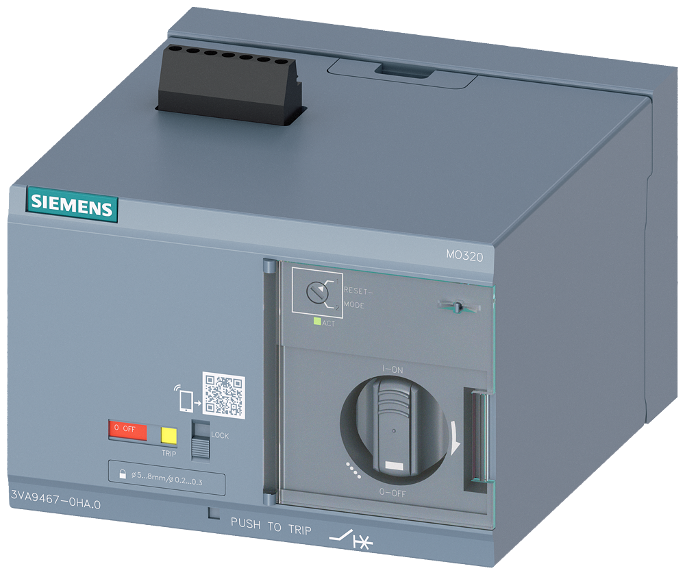 Siemens SENTRON 3VA9467-0HA10 — Motor operating mechanism (stored-energy), 24–60 V DC, 3VA23 / 3VA24