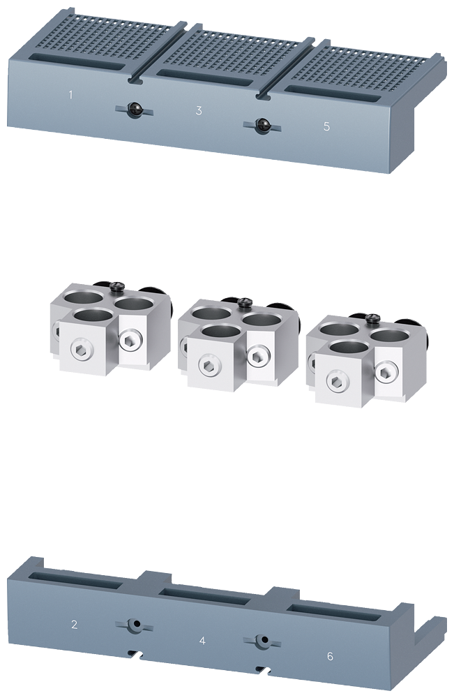 Siemens SENTRON 3VA9503-0JG32 — Cu/Al box terminal, 3-Pole, 3VA25