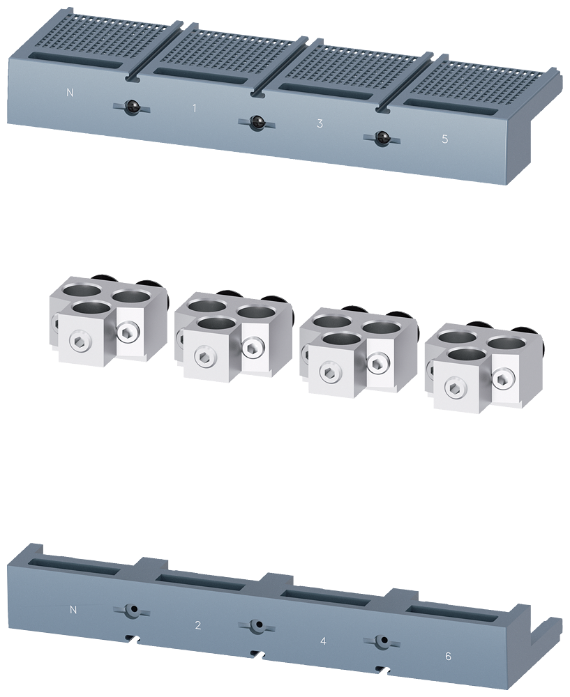 Siemens SENTRON 3VA9504-0JB32 — Cu/Al box terminal, 3×120–185 mm², 3VA25