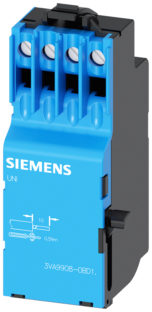 Siemens SENTRON 3VA9908-0BD13 — Universal release (UVR + shunt trip), 48 V DC