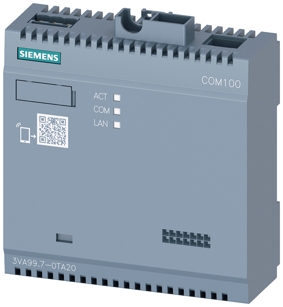 Siemens SENTRON 3VA9987-0TA20 — COM100 communication module, 24 V DC, 3VA2