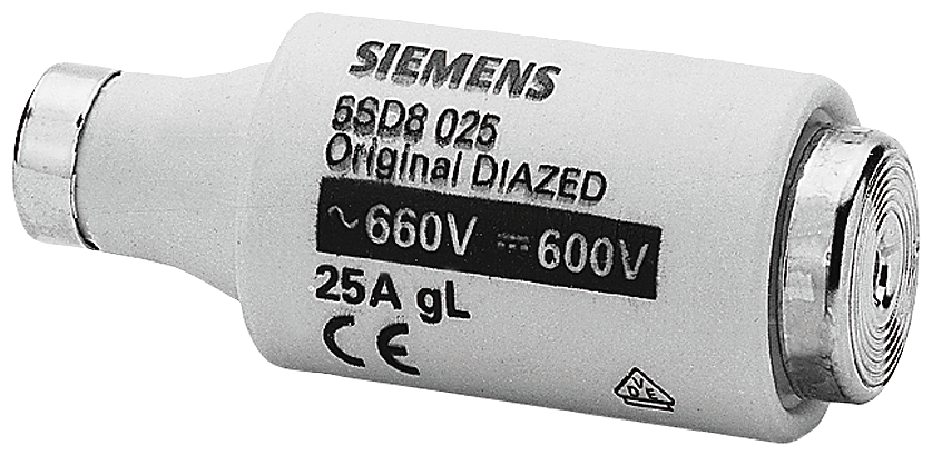 Siemens Screw Fuse- 690V for Cable and Line protection Utilisation Category Gg Size Diii, E33, 25A