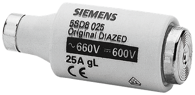 Siemens Screw Fuse- 690V for Cable and Line protection Utilisation Category Gg Size Diii, E33, 25A