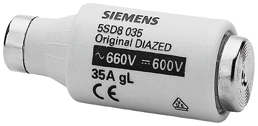Siemens Screw Fuse- 690V for Cable and Line protection Utilisation Category Gg Size Diii, E33, 35A