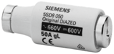 Siemens Screw Fuse- 690V for Cable and Line protection Utilisation Category Gg Size Diii, E33, 50A