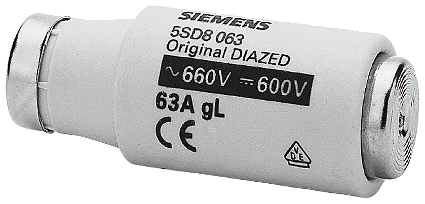 Siemens Screw Fuse- 690V for Cable and Line protection Utilisation Category Gg Size Diii, E33, 63A