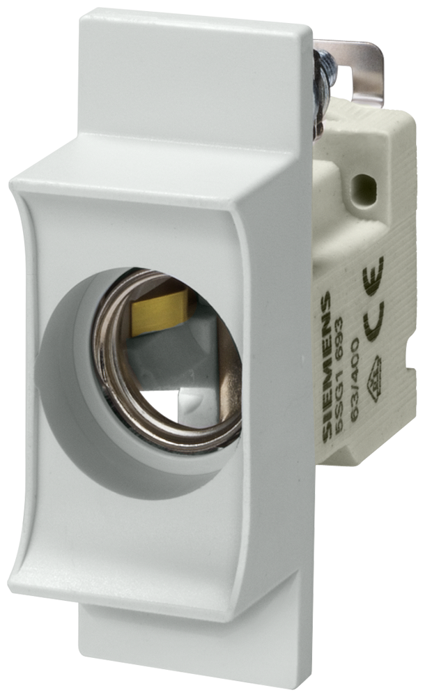 Siemens Neozed Innebuildinget Fuse mounting with Iso Single Cover D01/16 A 1-Pole, Quick-Release Mount