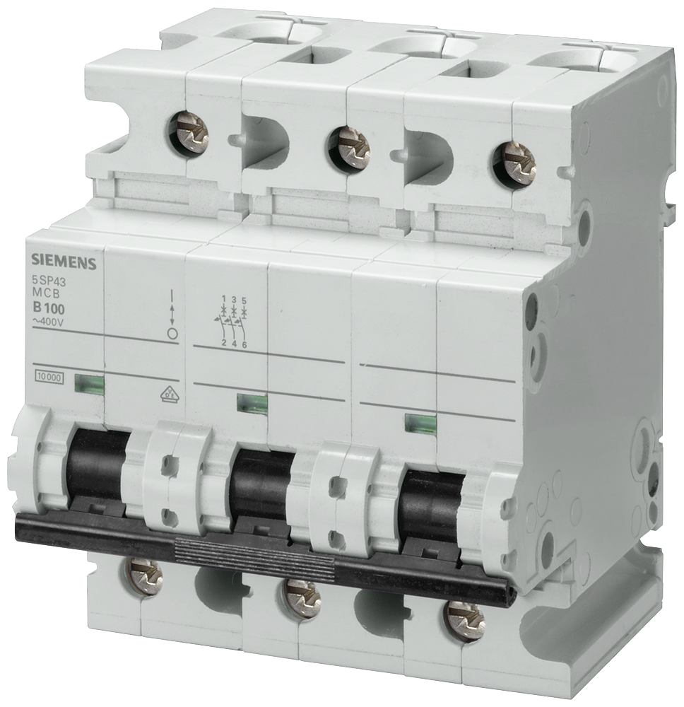 Siemens SENTRON 5SP4380-7 Miniature Circuit Breaker 3-Pole C80A 10KA