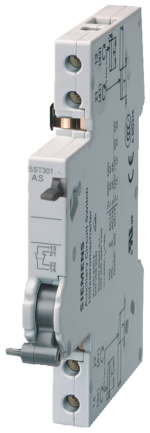 Siemens Auxiliary contact with test button 1NO+1NC FOR MCB 5SL,5SY, 5SP, 5TL1, RCBO 5SU1, RCD 5SV, FOR LOW POWER