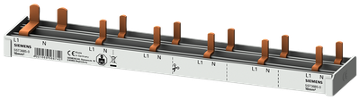Siemens 2-phase busbar, L+N+5 Residual current circuit breaker with overcurrent + 5 afd, 12MW