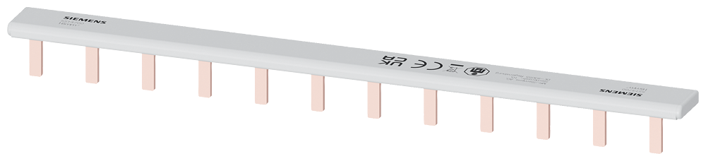 Siemens Busbar, 16 mm² 1 Phase, L= 214mm with End caps 5ST3700