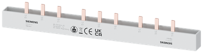 Siemens Busbar, 16 mm² 3 Phase+Hs, L= 214mm with End caps