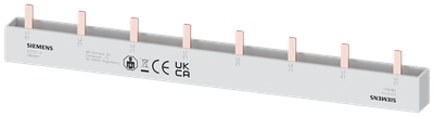 Siemens Busbar, 16 mm² 3X1 Phase+Hs, L= 214mm with End caps