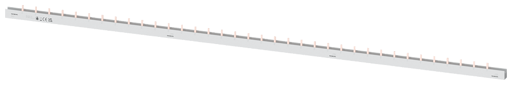Siemens Busbar, 16 mm² 3X1 Phase+Hs, L= 1016mm without End caps