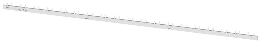 Siemens Busbar, 2 pole,for AFD-block and 4 pole circuit breaker/residual current circuit breaker with overcurrent 1+N, 56 mod without end caps, b…