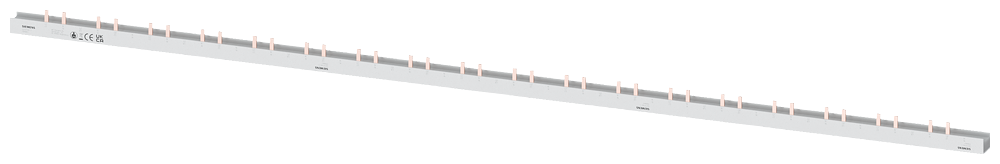 Siemens Busbar, 2 pole,for AFD-block and 2 pole circuit breaker/residual current circuit breaker with overcurrent 1+N, 56 mod without end caps, b…
