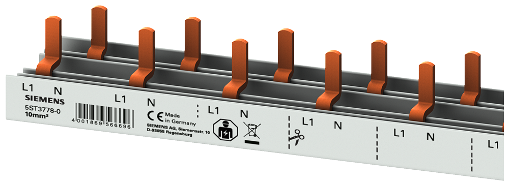 Siemens 2-phase busbar for 36 pcs 5SV1/6/9+hj