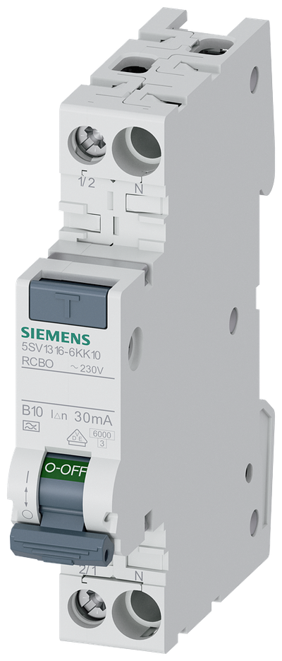 Siemens Residual current circuit breaker with overcurrent TN 6 kA, 12 pcs, 30MA B10, min order 12 pcs