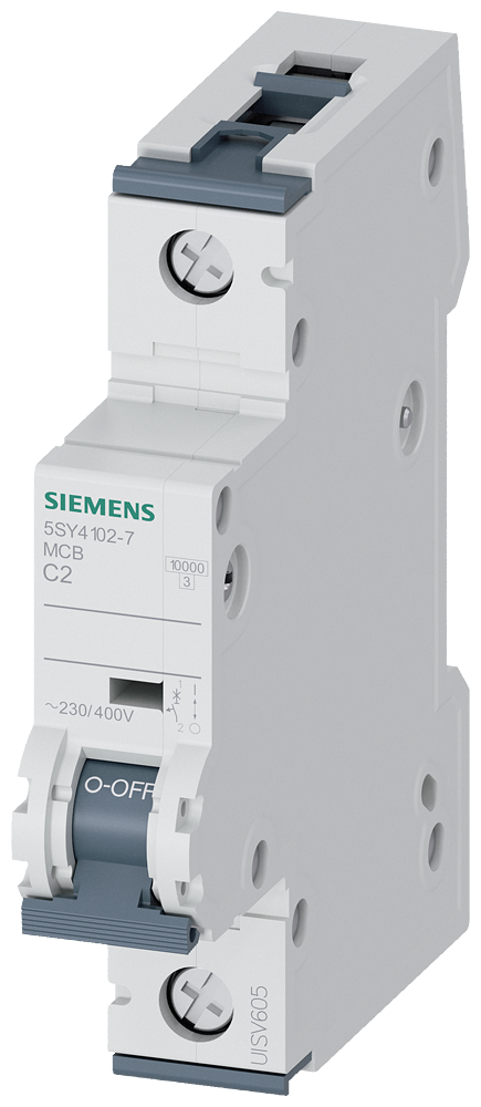 Siemens SENTRON 5SY4102-7 Miniature Circuit Breaker 1-Pole C2A 10KA