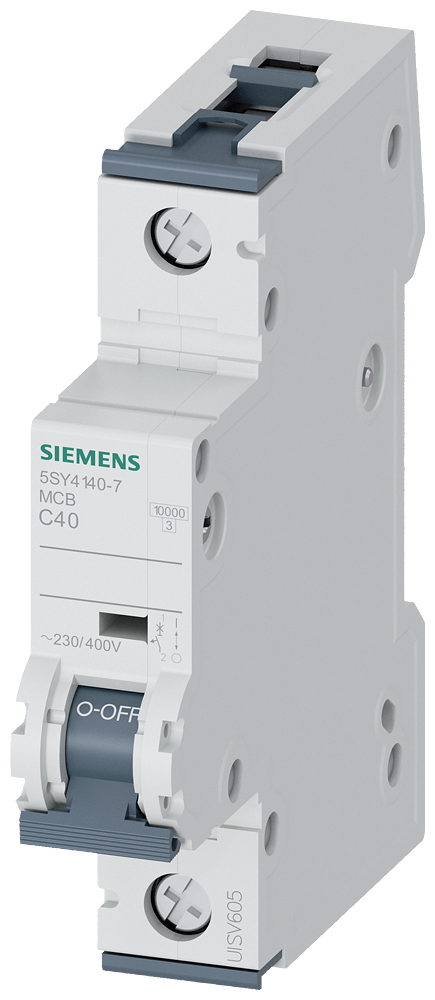 Siemens SENTRON 5SY4140-7 Miniature Circuit Breaker 1-Pole C40A 10KA
