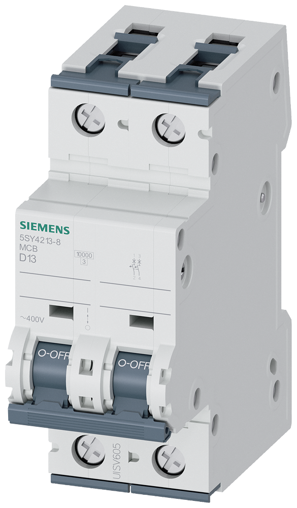 Siemens SENTRON 5SY4213-8 Miniature Circuit Breaker 2-Pole D13A 10KA