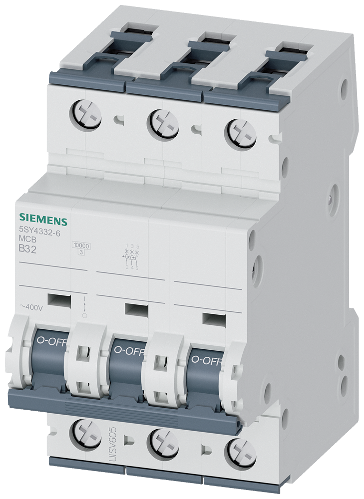 Siemens SENTRON 5SY4332-6 Miniature Circuit Breaker 3-Pole B32A 10KA