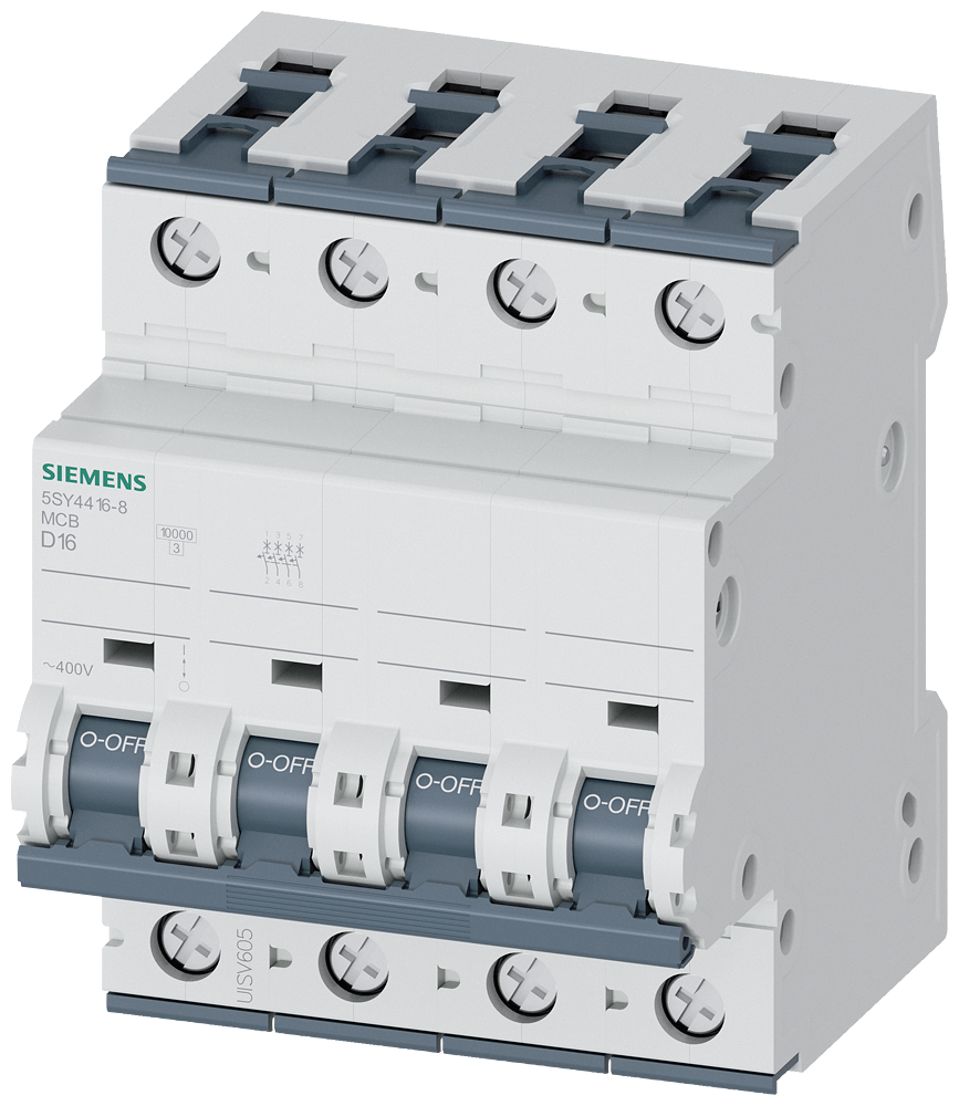 Siemens SENTRON 5SY4416-8 Miniature Circuit Breaker 4-Pole D16A 10KA