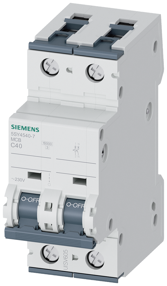 Siemens SENTRON 5SY4540-7 Miniature Circuit Breaker 1+N-Pole C40A 10KA
