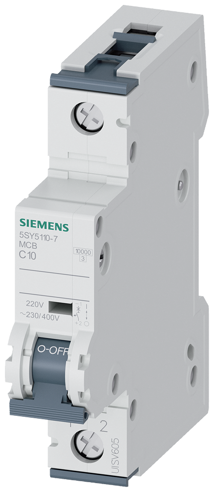 Siemens SENTRON 5SY5110-7 Miniature Circuit Breaker 1-Pole C10A 10KA