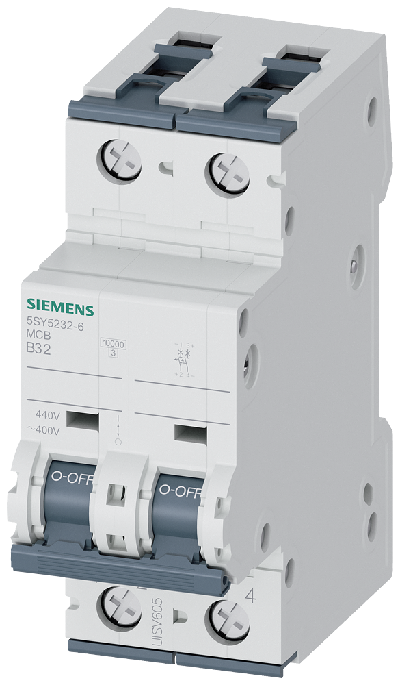 Siemens SENTRON 5SY5232-6 Miniature Circuit Breaker 2-Pole B32A 10KA
