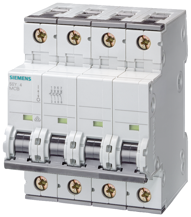 Siemens SENTRON 5SY8415-7 Miniature Circuit Breaker 4-Pole C1.6A 25KA