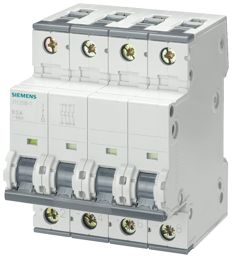 Siemens DC load-break switch 1000V DC, 63 A