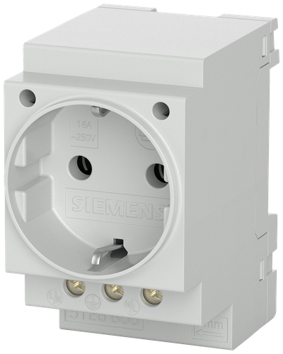 Siemens Socket outlet for mounting on DIN-Rail, 230/16AMP, fits under module DIN cover